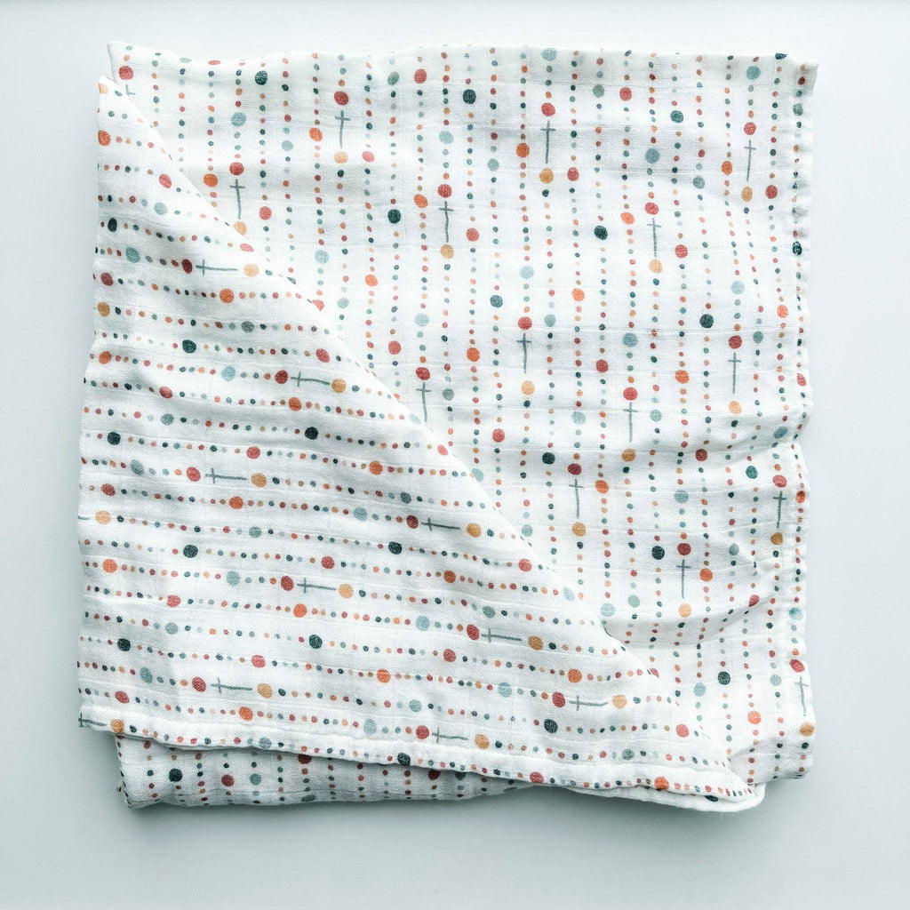 Rosary Dots- Catholic Muslin Swaddle