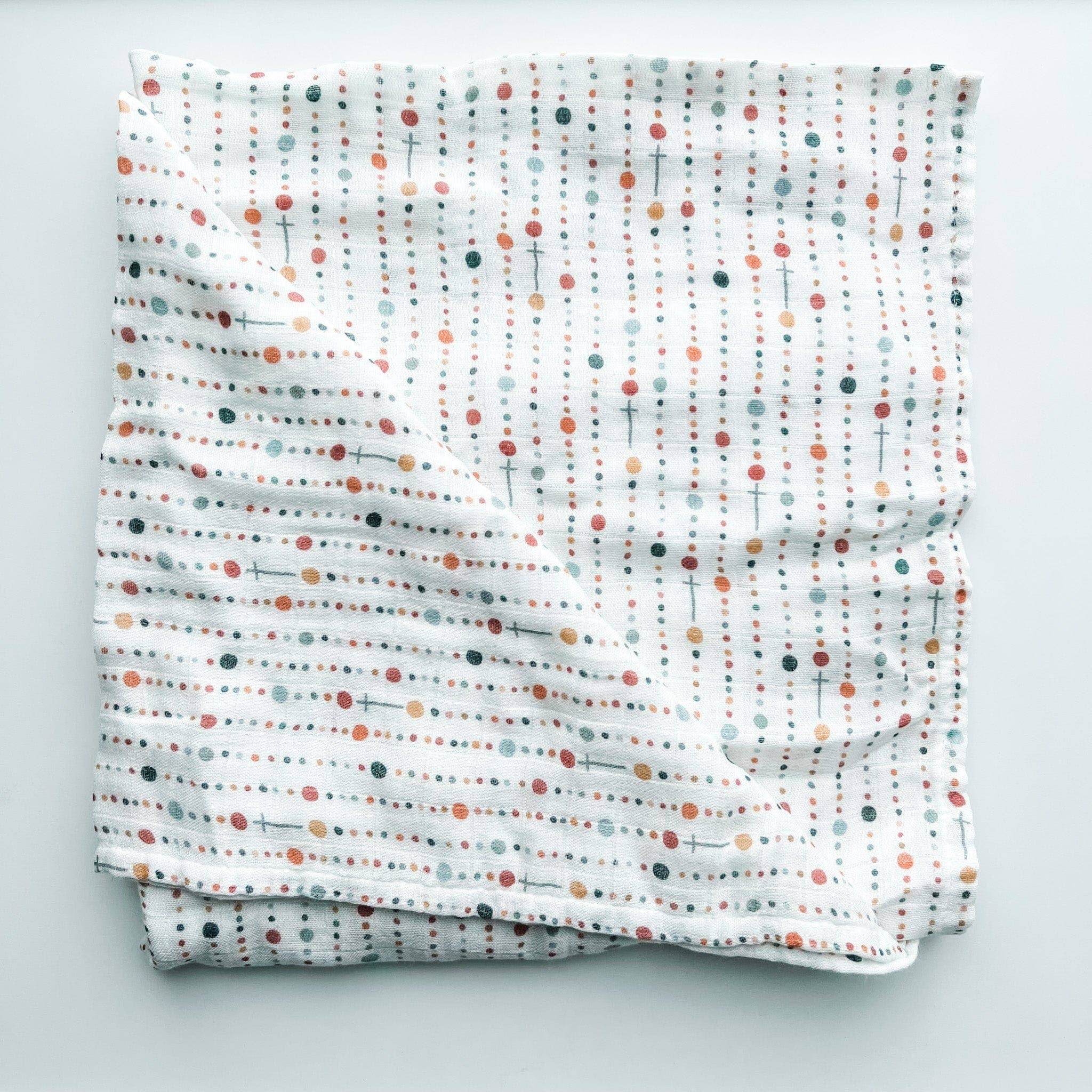 Rosary Dots- Catholic Muslin Swaddle