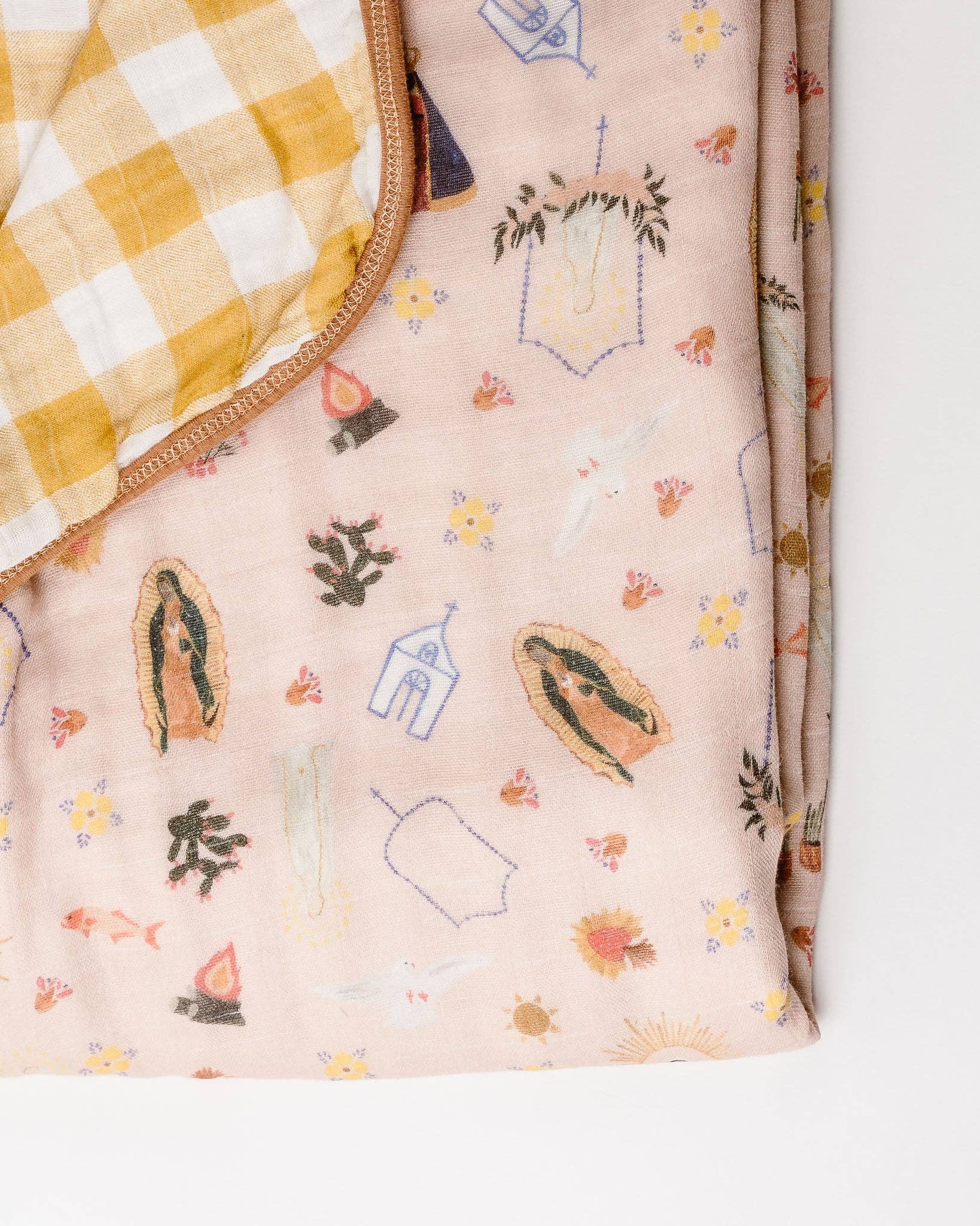 Pink Marian Deluxe Muslin Blanket
