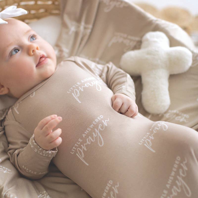 Swaddle Blanket + Cross Rattle - Answered Prayer