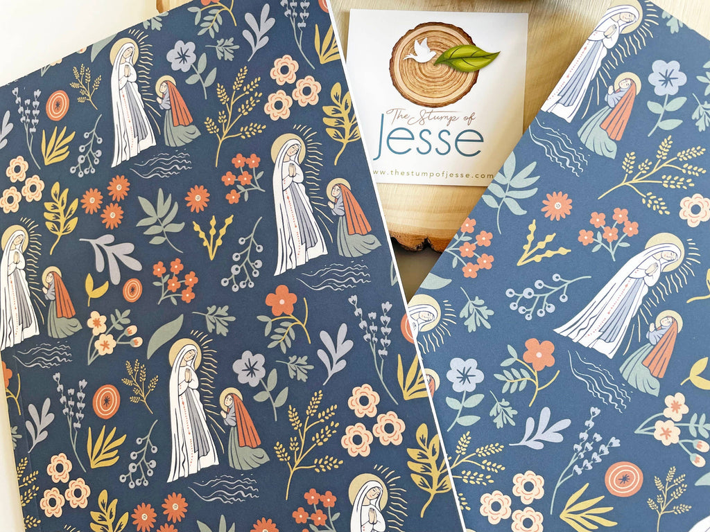 Our Lady of Lourdes Notebook & Journal 
Catholic Gift