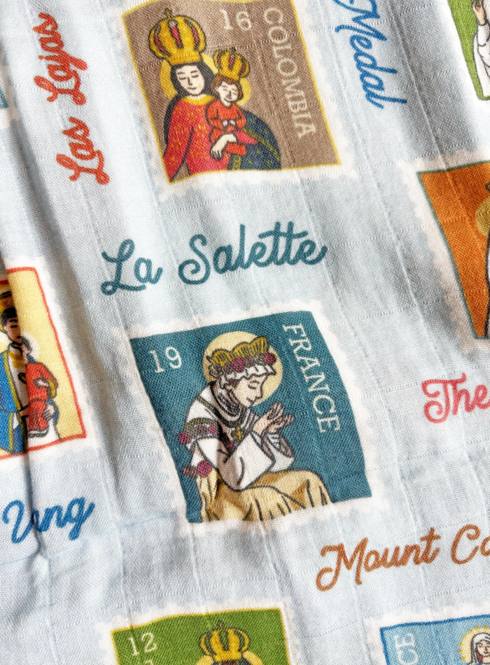 Ave Maria Post Muslin Catholic Swaddle 
