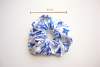 Blue Marian Medium Satin Scrunchie