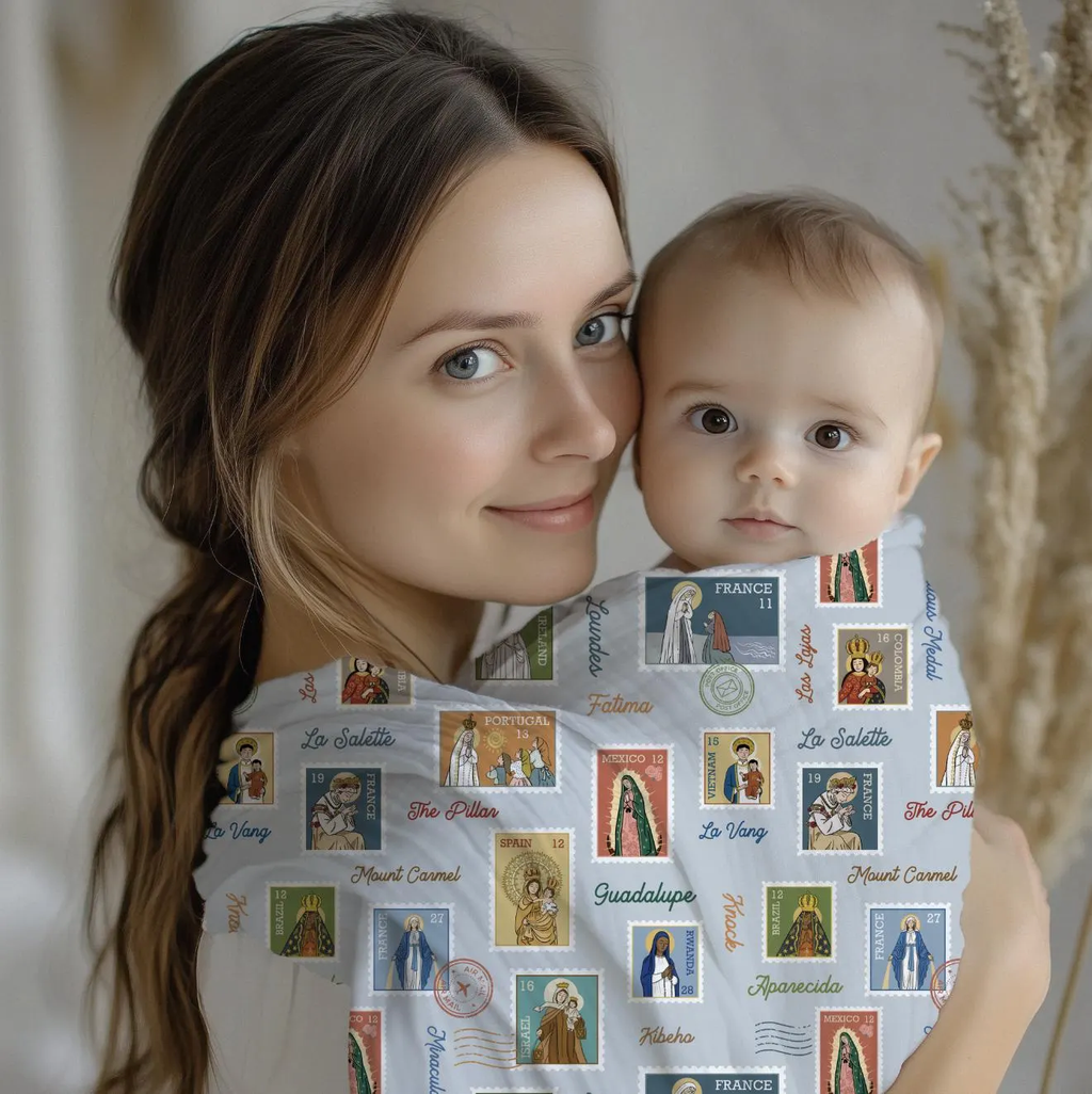 Ave Maria Post Muslin Catholic Swaddle 