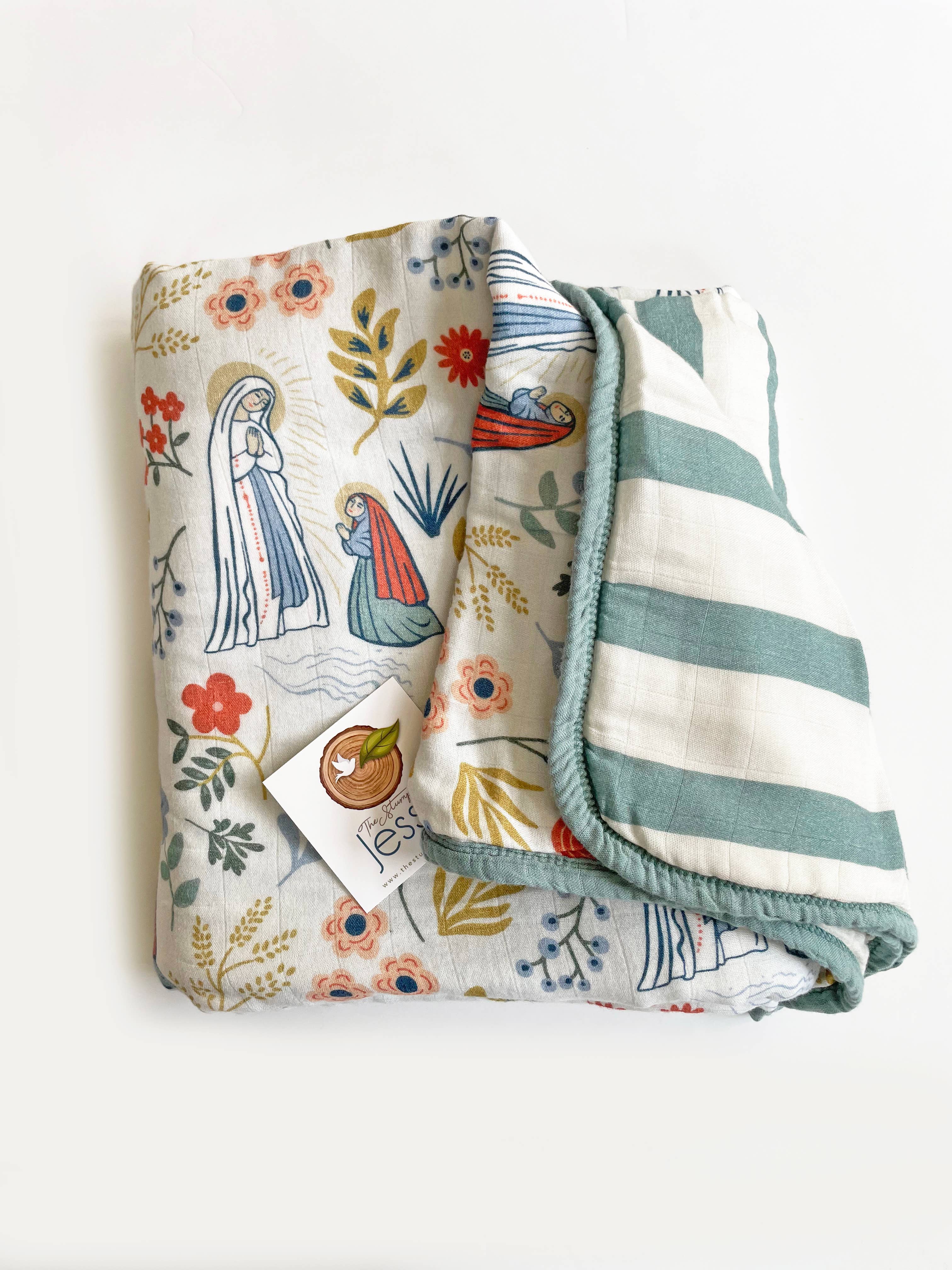 Our Lady of Lourdes & St. Bernadette Blanket