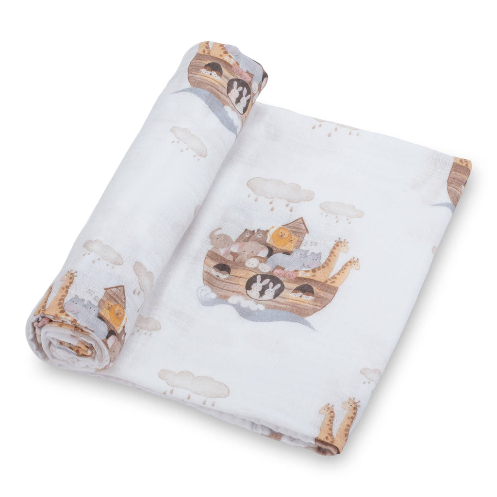 Noah's Ark Muslin Swaddle