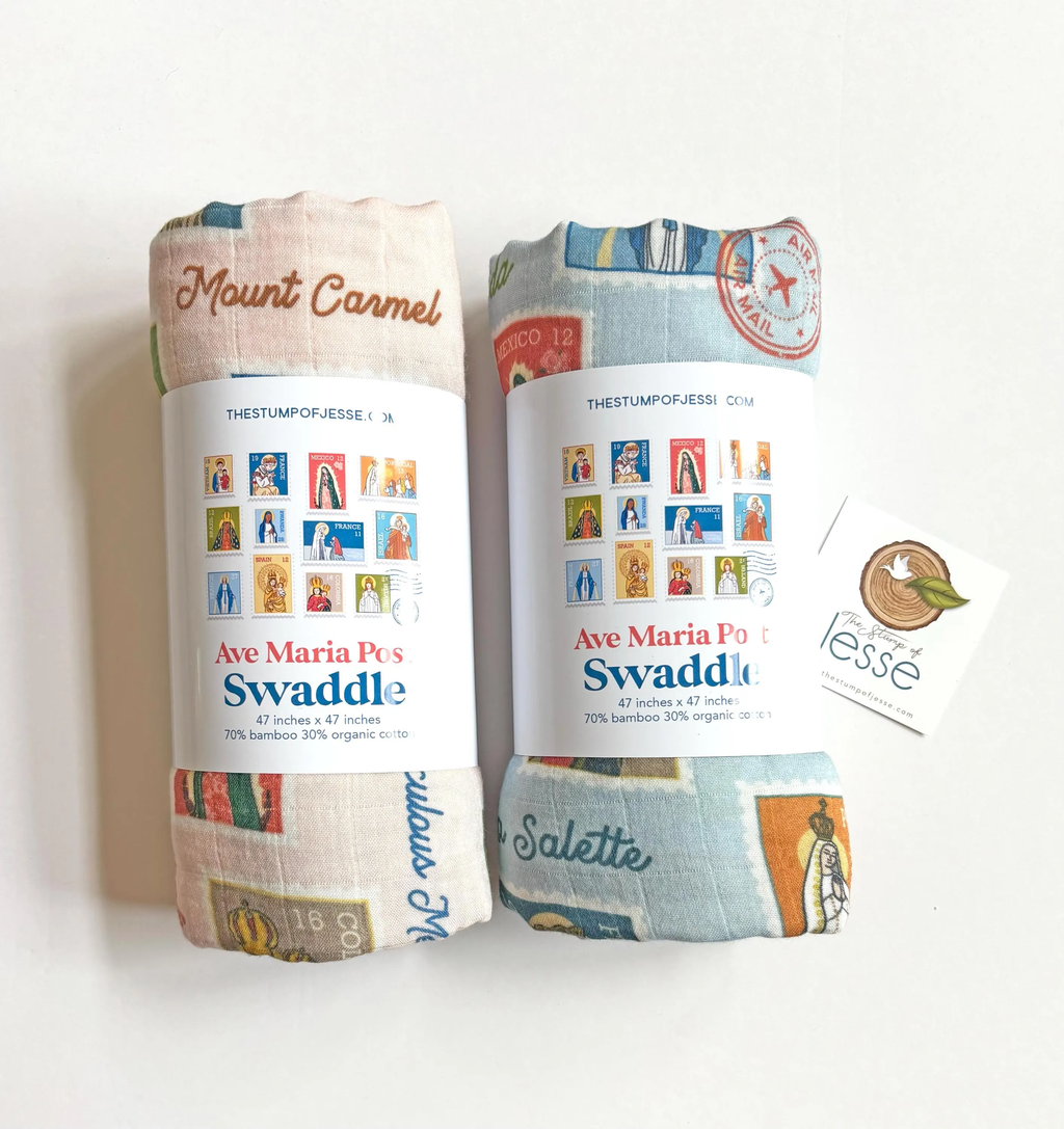 Ave Maria Post Muslin Deluxe Pink Swaddle