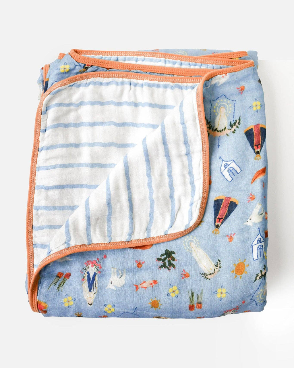 Blue Marian Deluxe Muslin Blanket