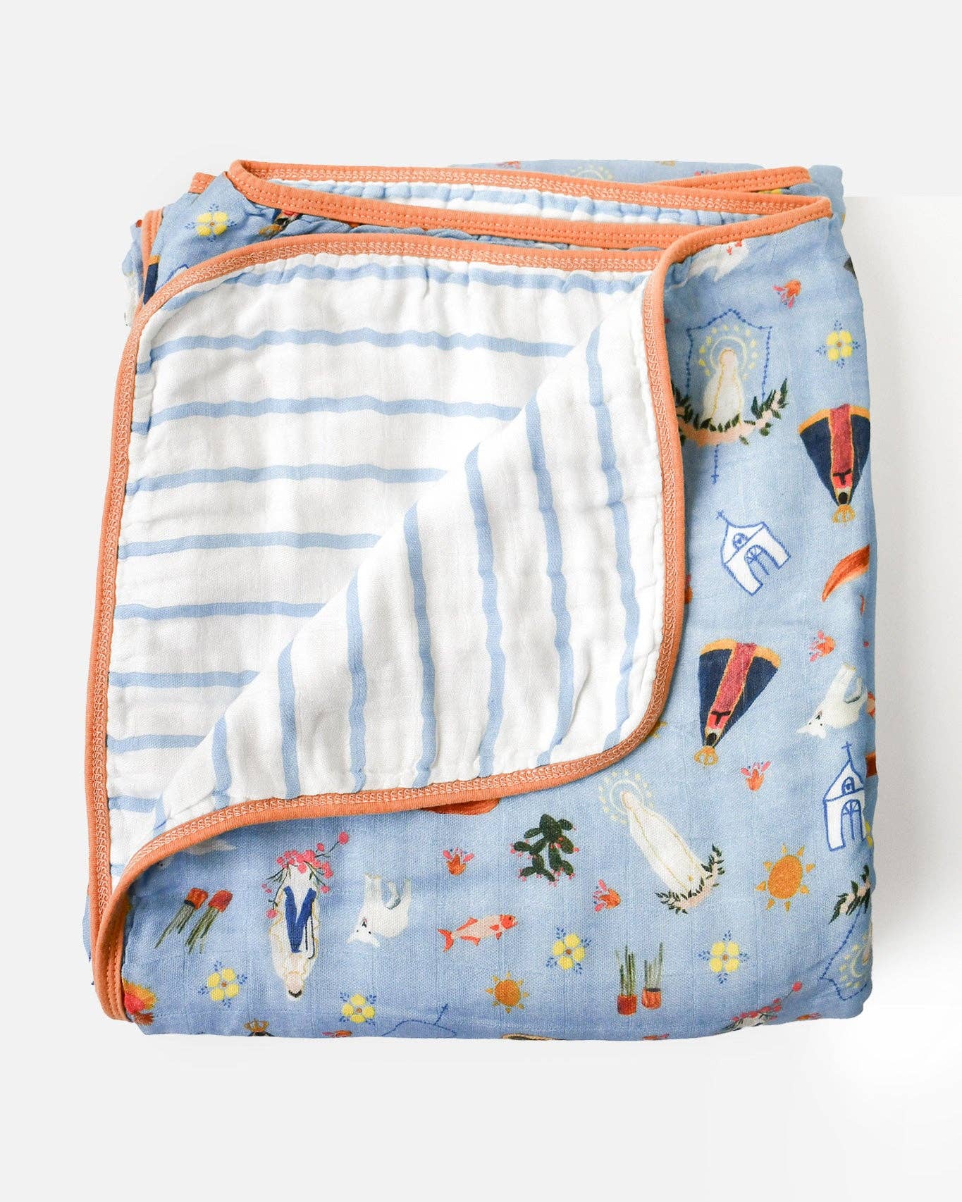 Blue Marian Deluxe Muslin Blanket