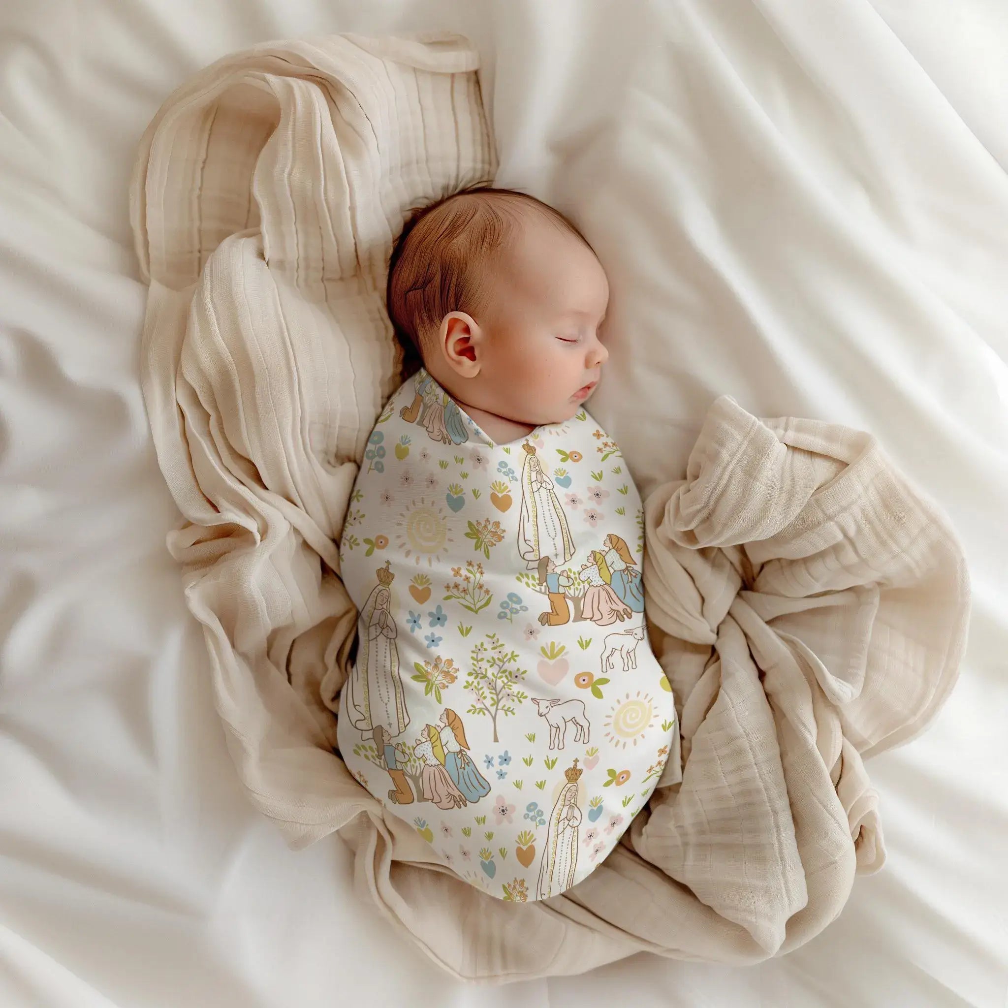 Our Lady of Fatima Muslin Swaddle