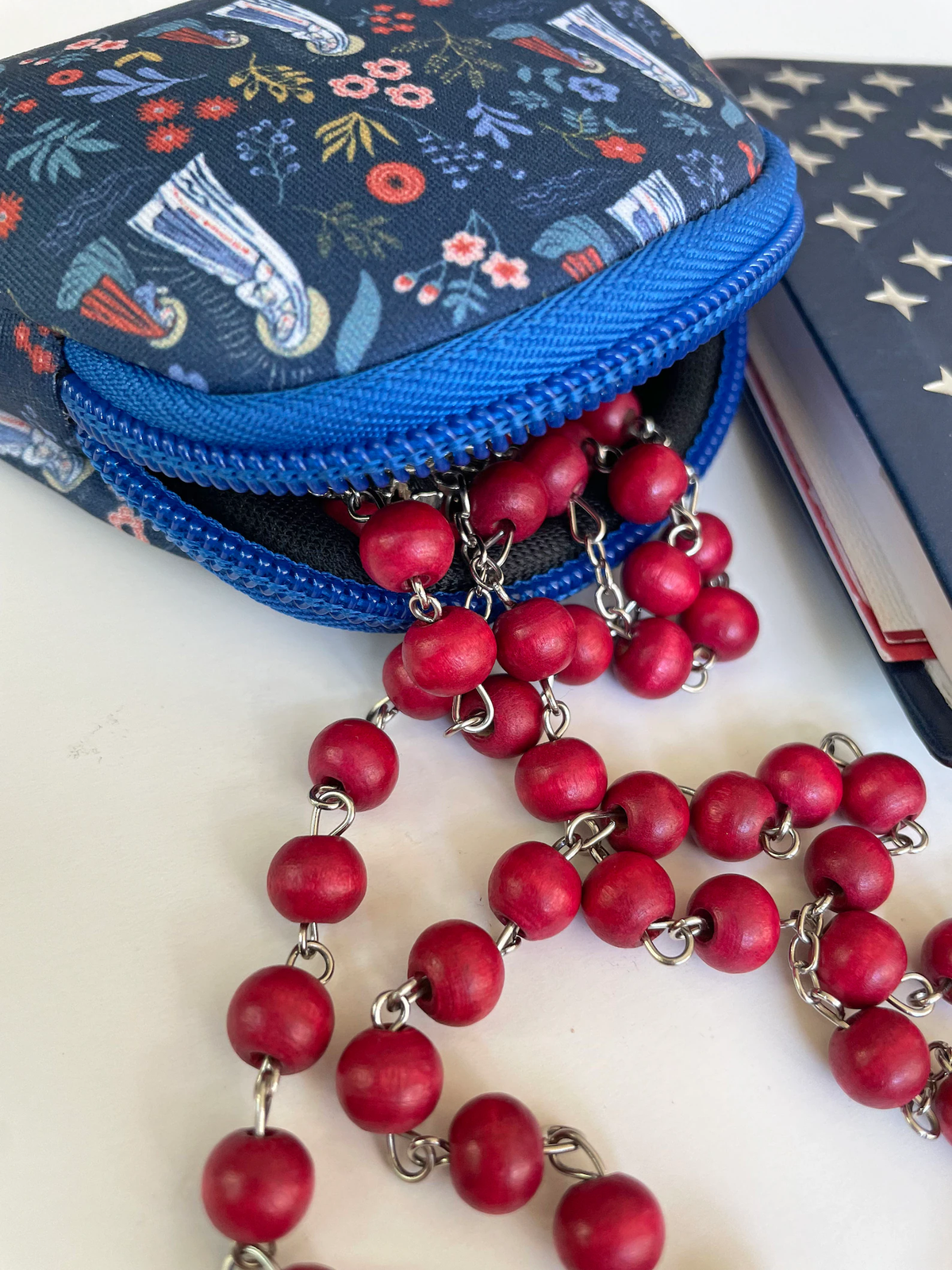 Our Lady of Lourdes Neoprene Rosary Pouch
