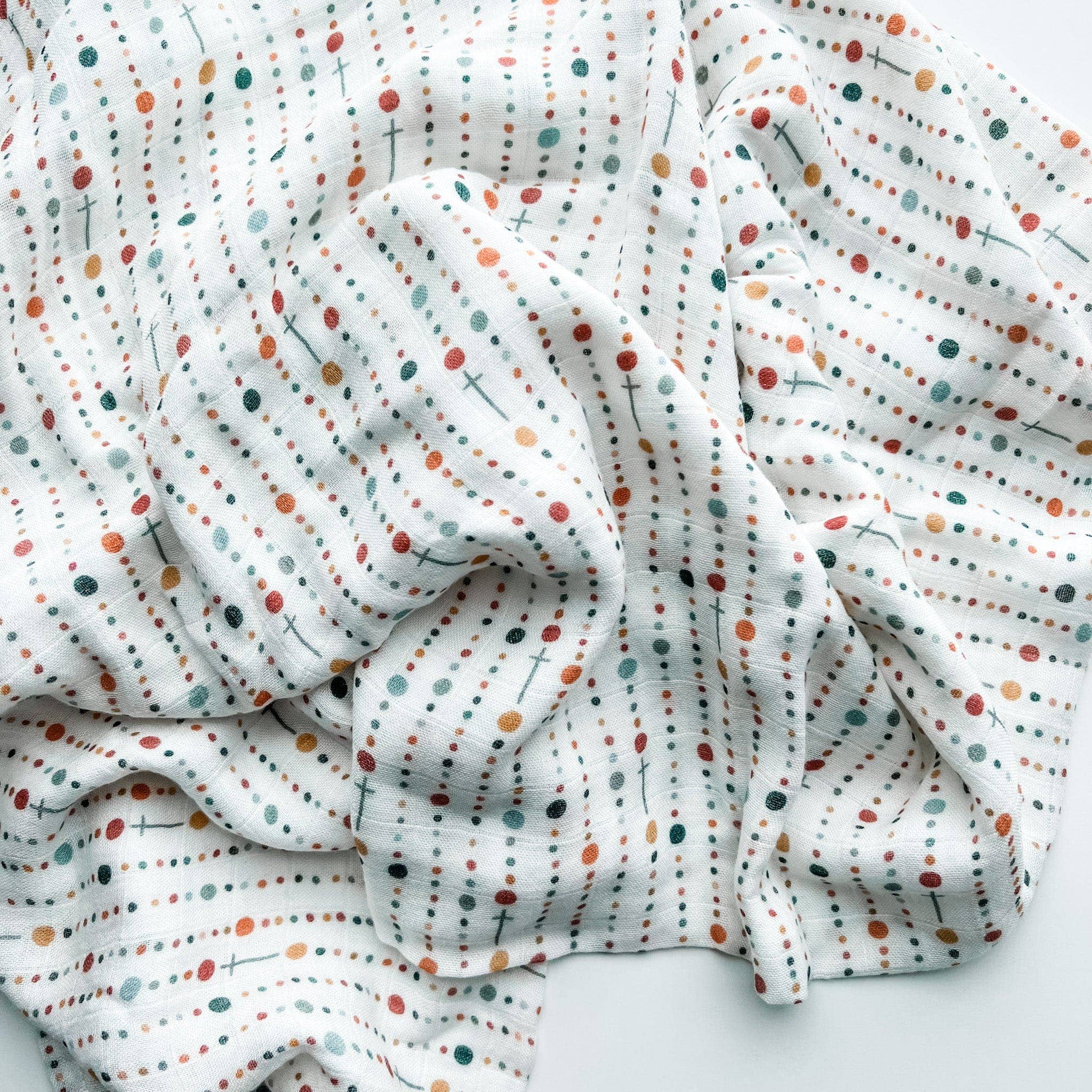 Rosary Dots- Catholic Muslin Swaddle