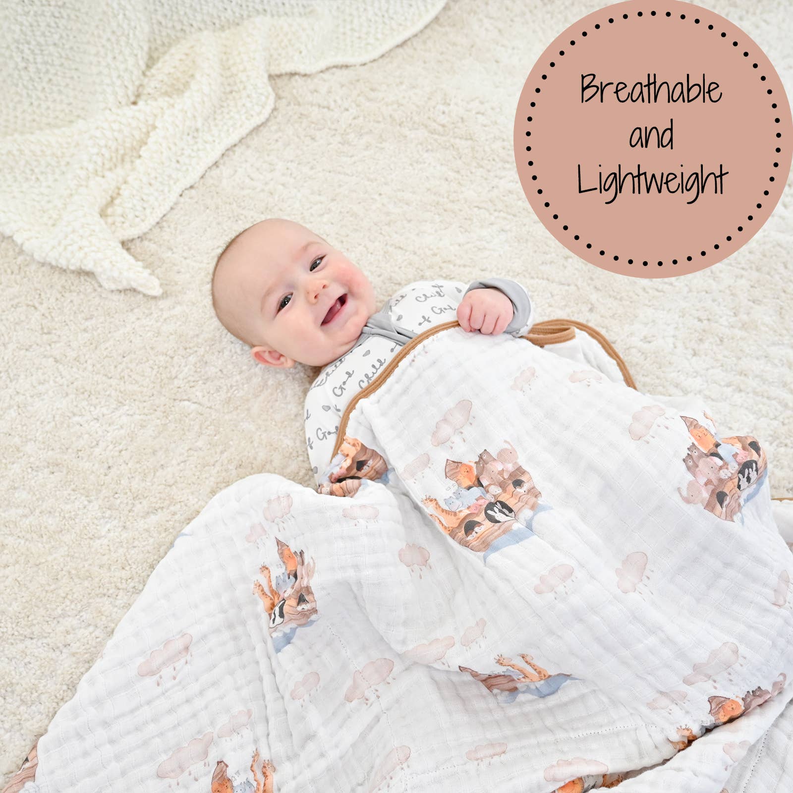 Noah's Ark Muslin Blanket