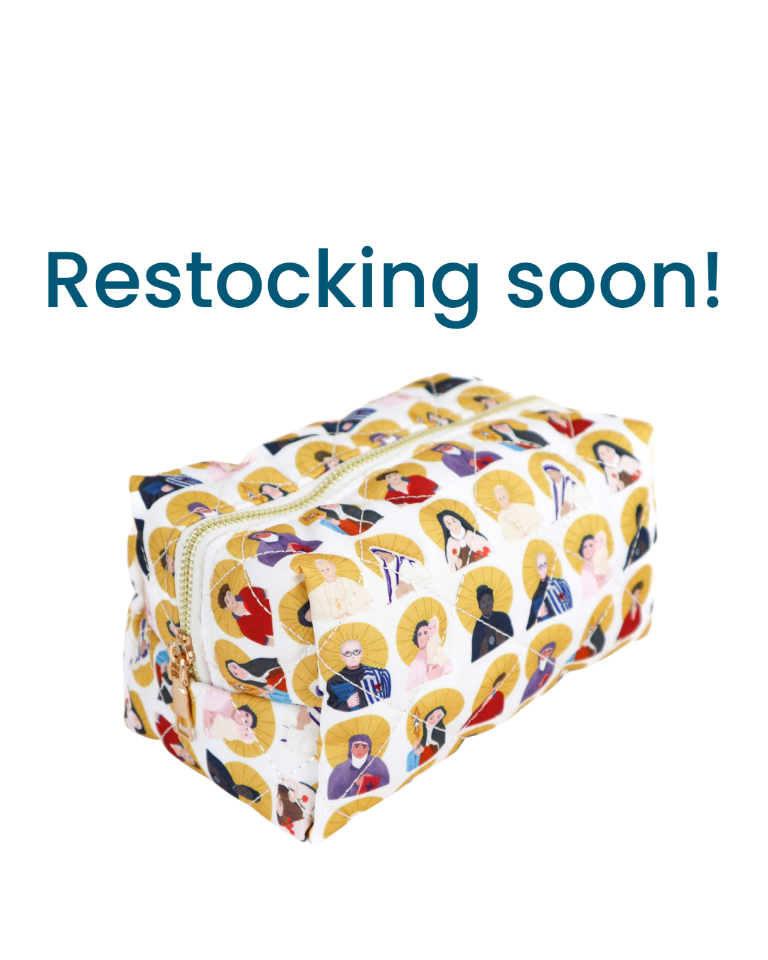 Saints Quilted Pouch