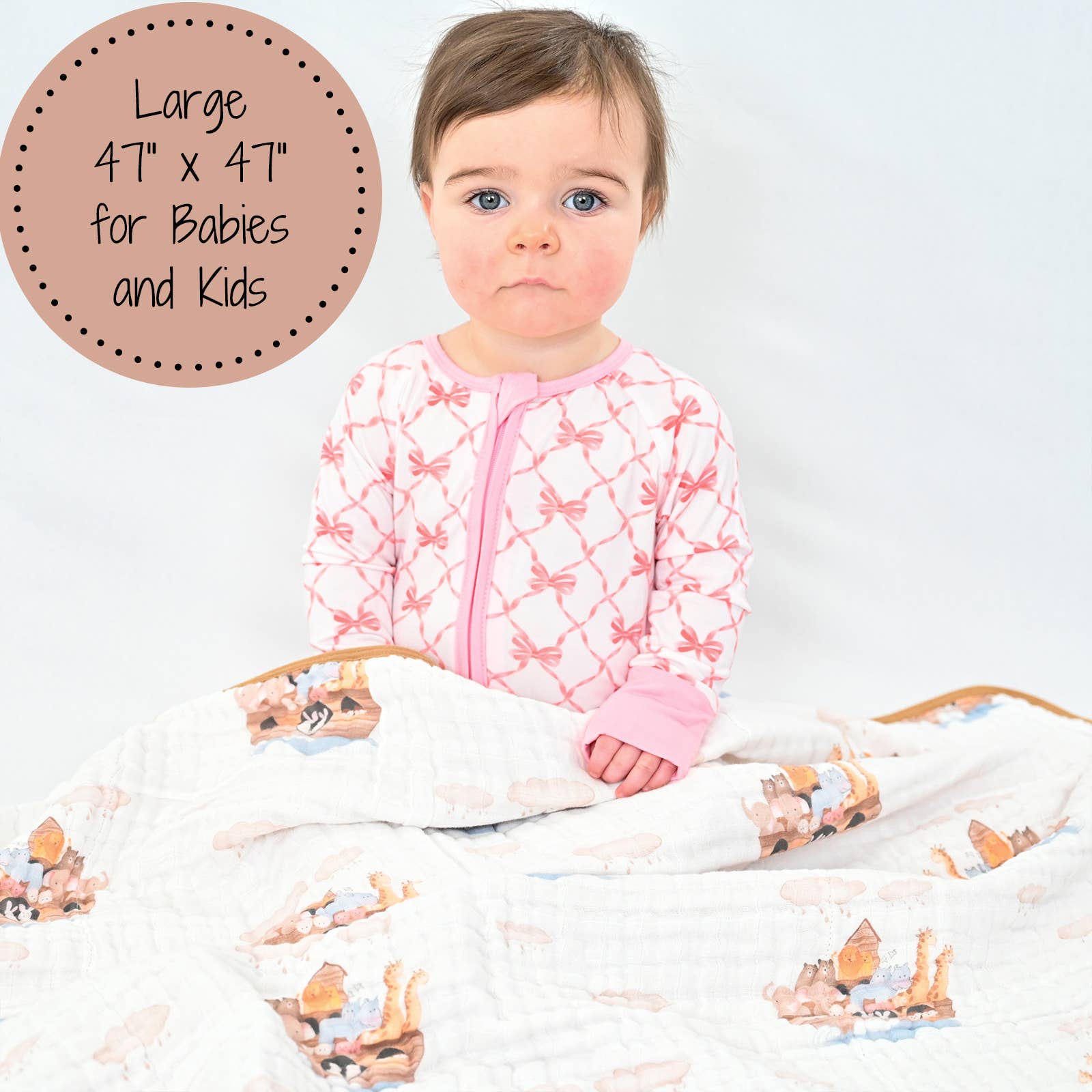 Noah's Ark Muslin Blanket