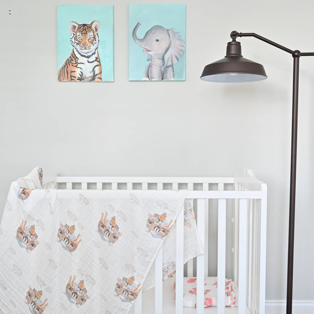 Noah's Ark Muslin Swaddle