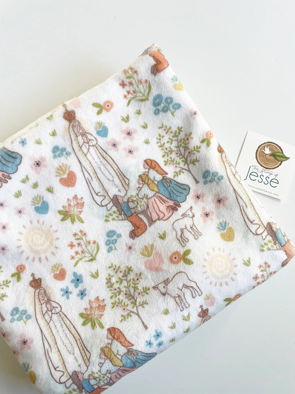 Our Lady of Fatima Velveteen Blanket