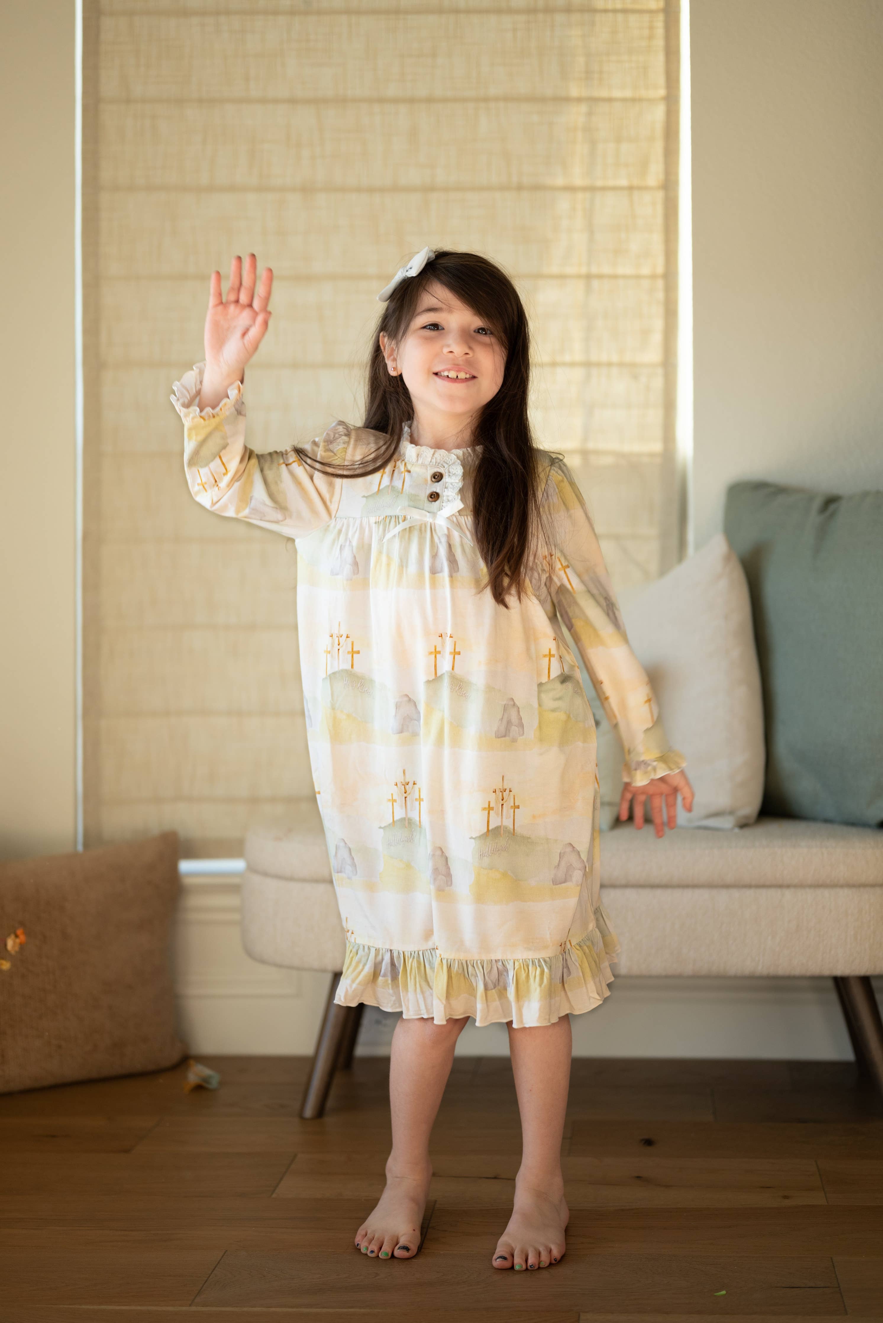 He Is Risen Long Sleeve Morning Gown