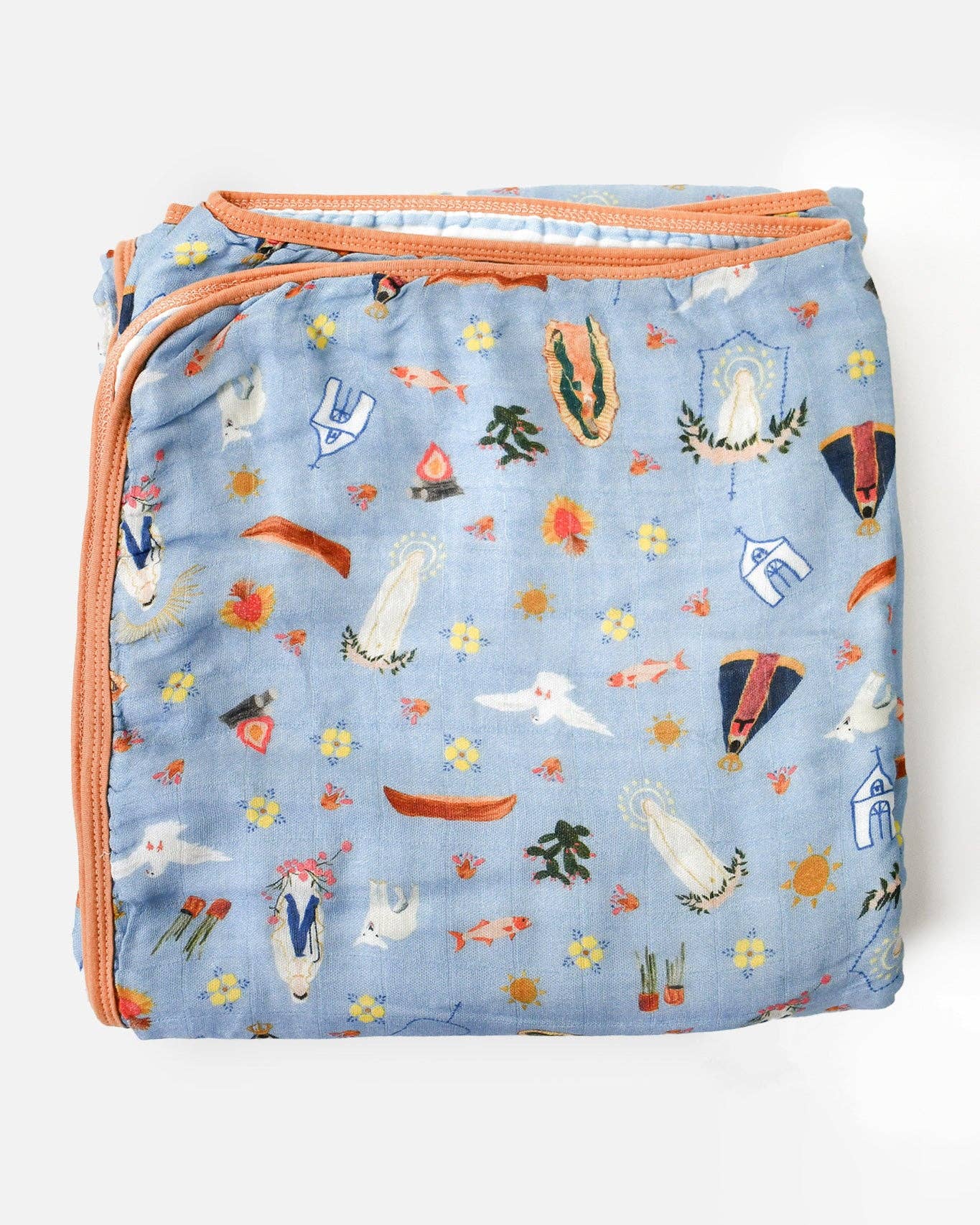 Blue Marian Deluxe Muslin Blanket