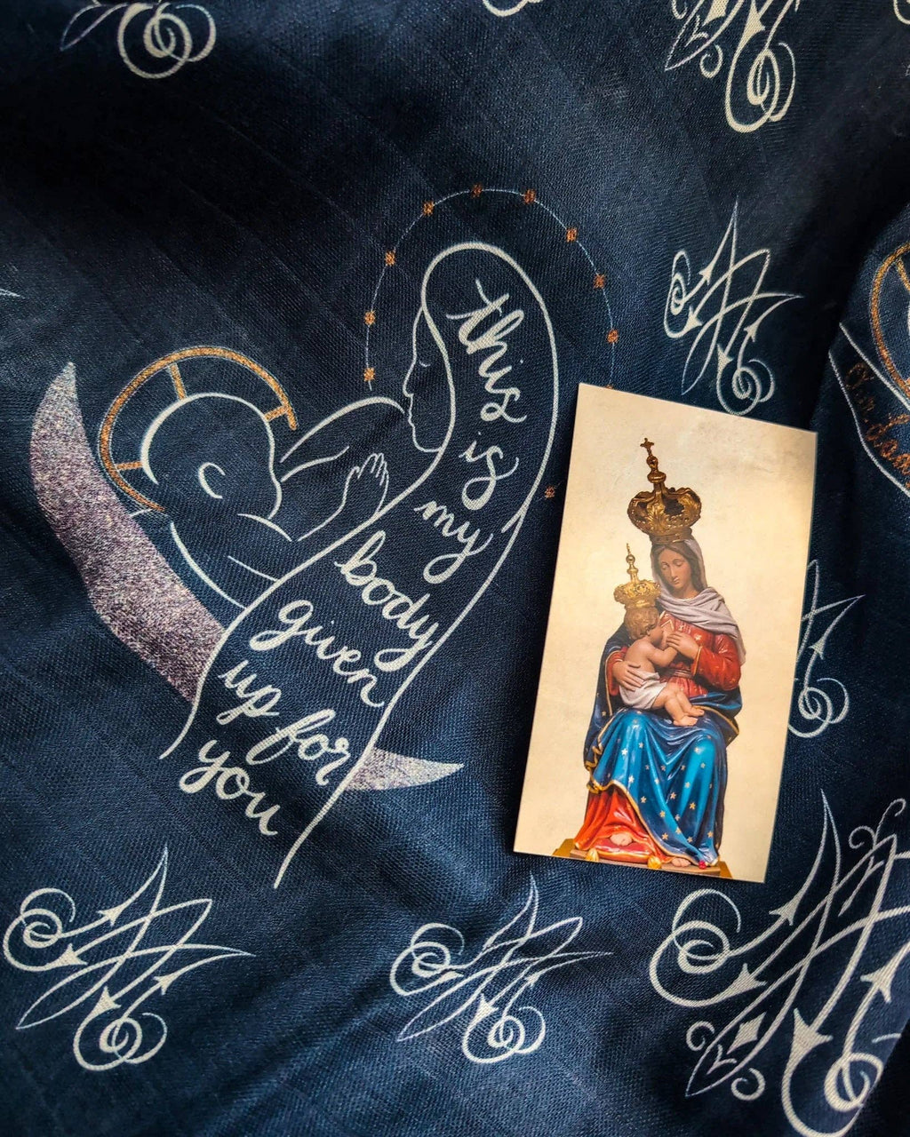 Our Lady of La Leche Swaddle and Scarf