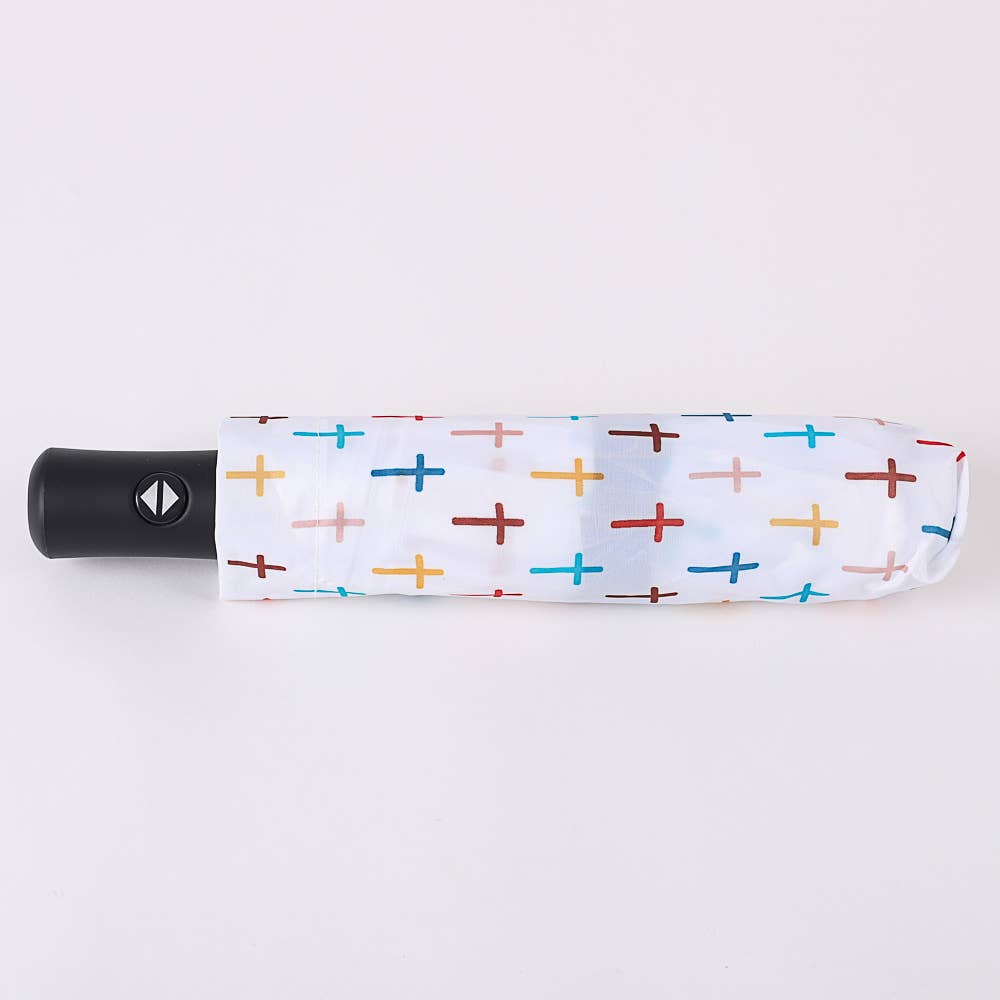 Umbrella Compact Colorful Crosses