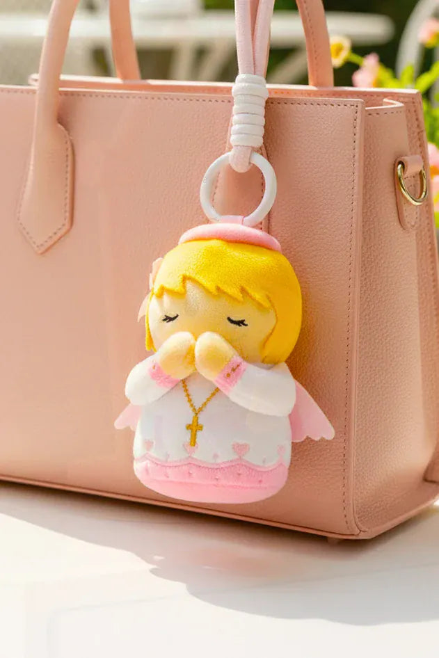 Guardian angel pink mini with lanyard