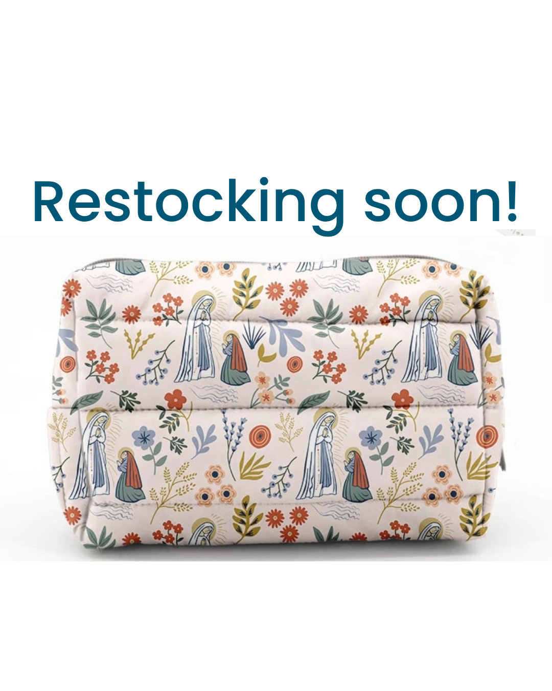 Our Lady of Lourdes Puffer Pouch