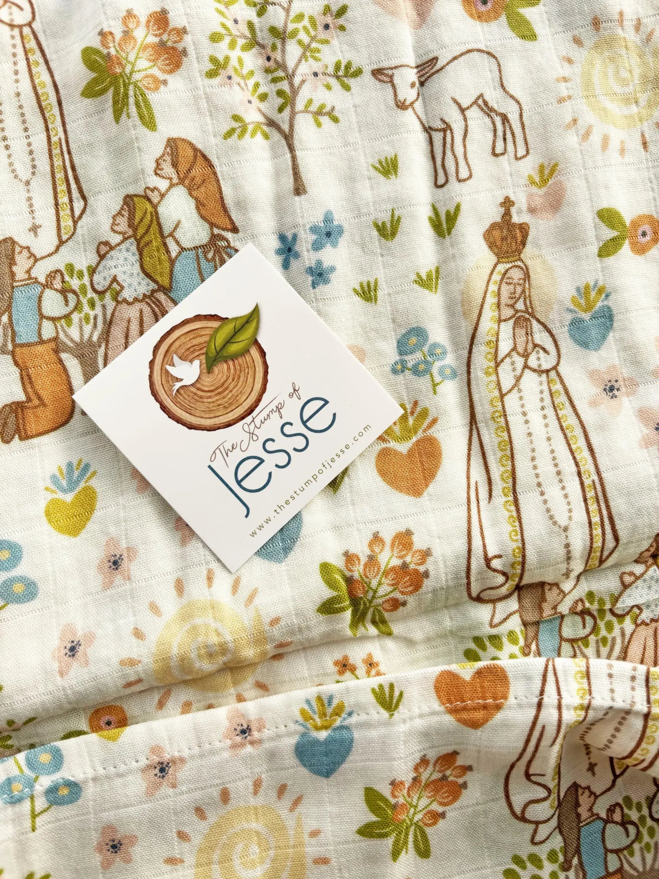 Our Lady of Fatima Muslin Swaddle