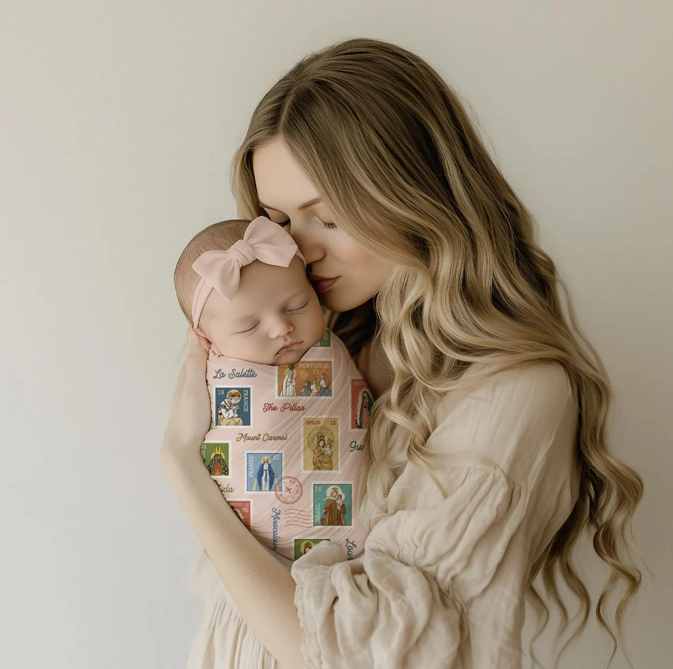 Ave Maria Post Muslin Catholic Swaddle 
