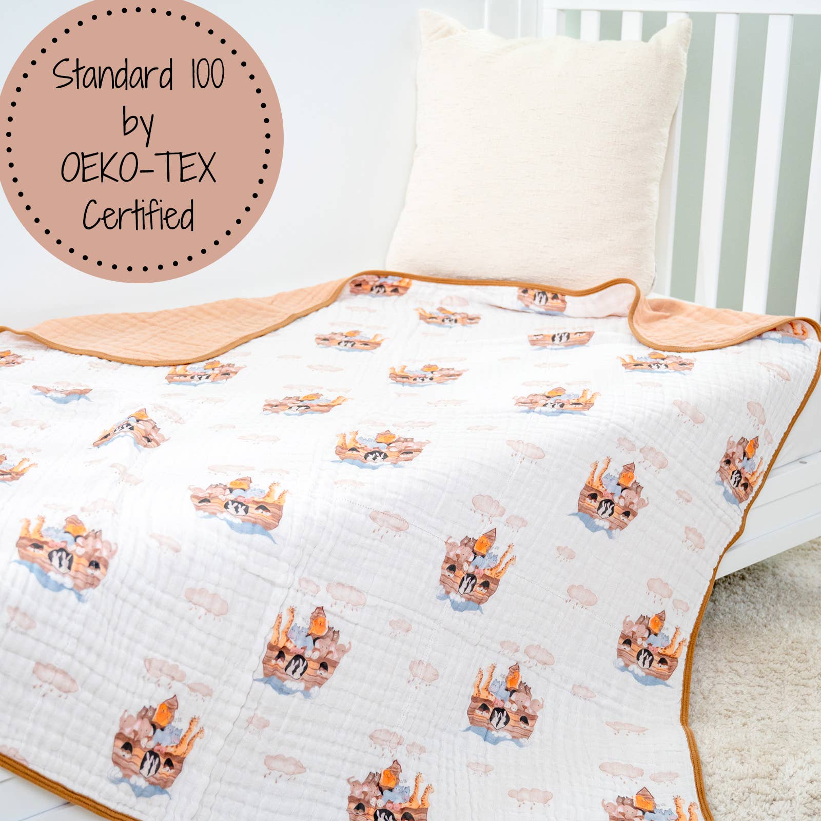 Noah's Ark Muslin Blanket