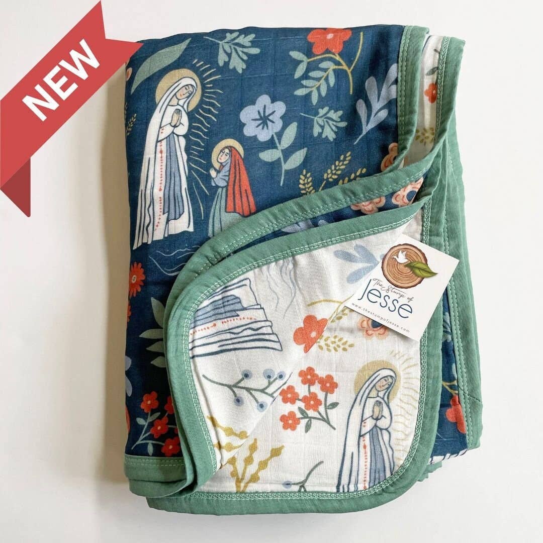 Our Lady of Lourdes & St. Bernadette Blanket