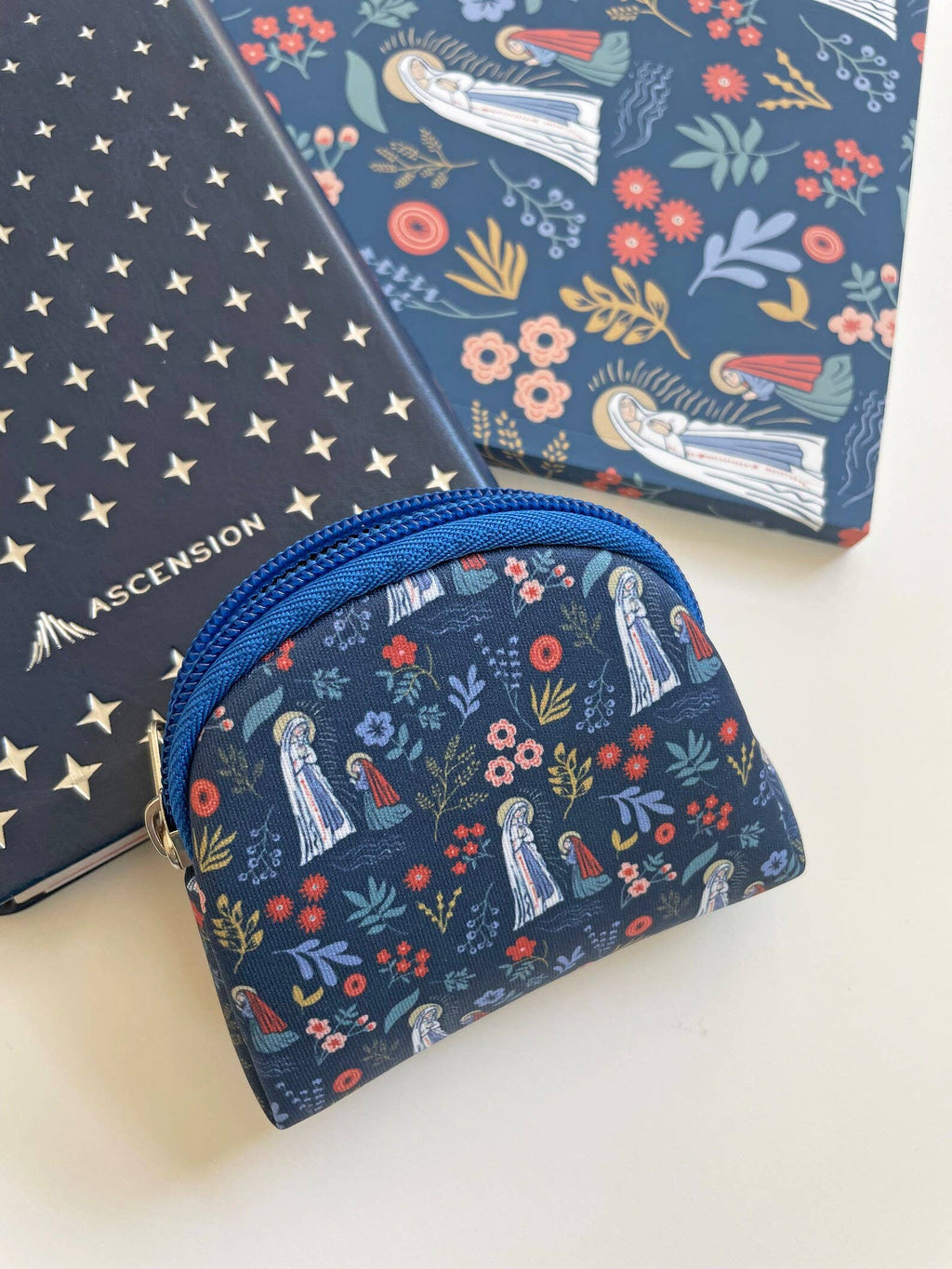 Our Lady of Lourdes Neoprene Rosary Pouch