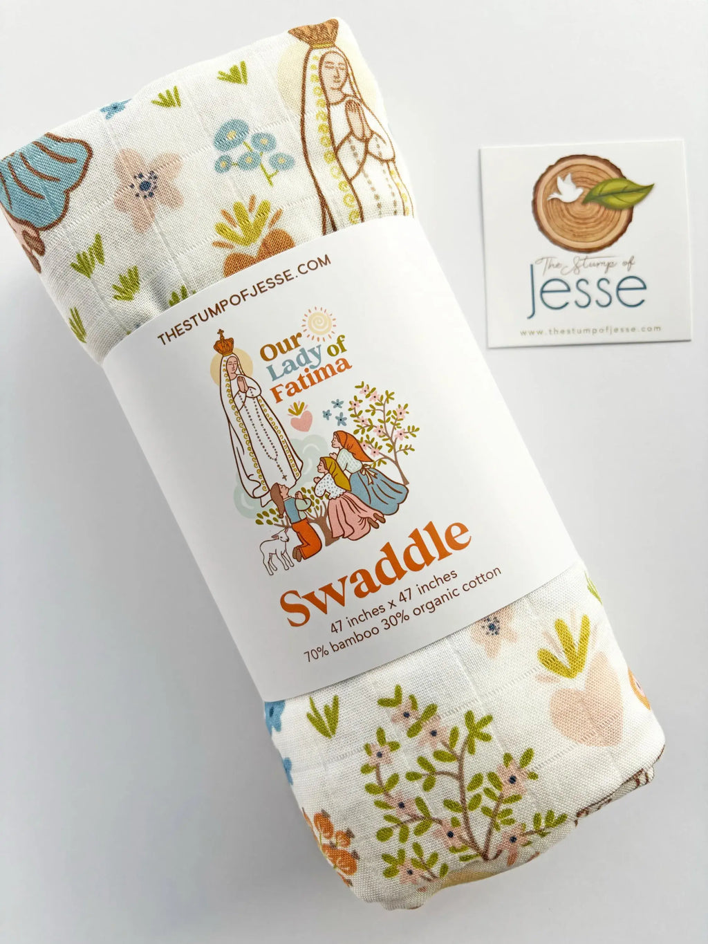 Our Lady of Fatima Muslin Swaddle