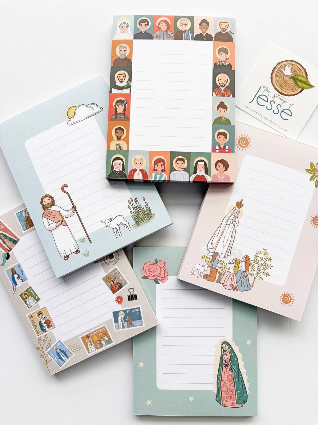 Marian & Saints Catholic Notepad, 5 Designs