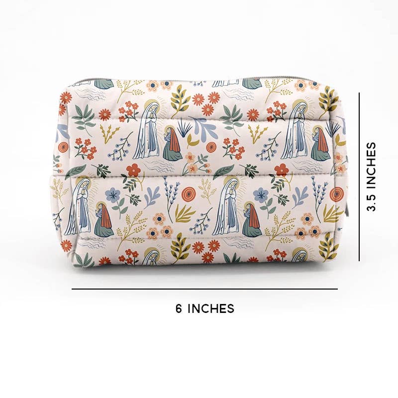 Our Lady of Lourdes Puffer Pouch