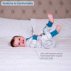 Bamboo Baby Convertible Zipper Pajama Blue Child of God