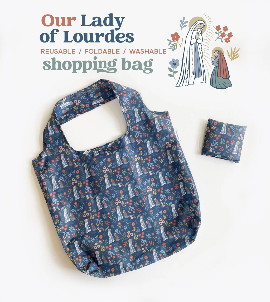 Our Lady of Lourdes Foldable Shopping Bag