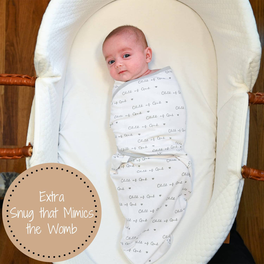 Cotton Velcro Newborn Swaddle Sack Child of God