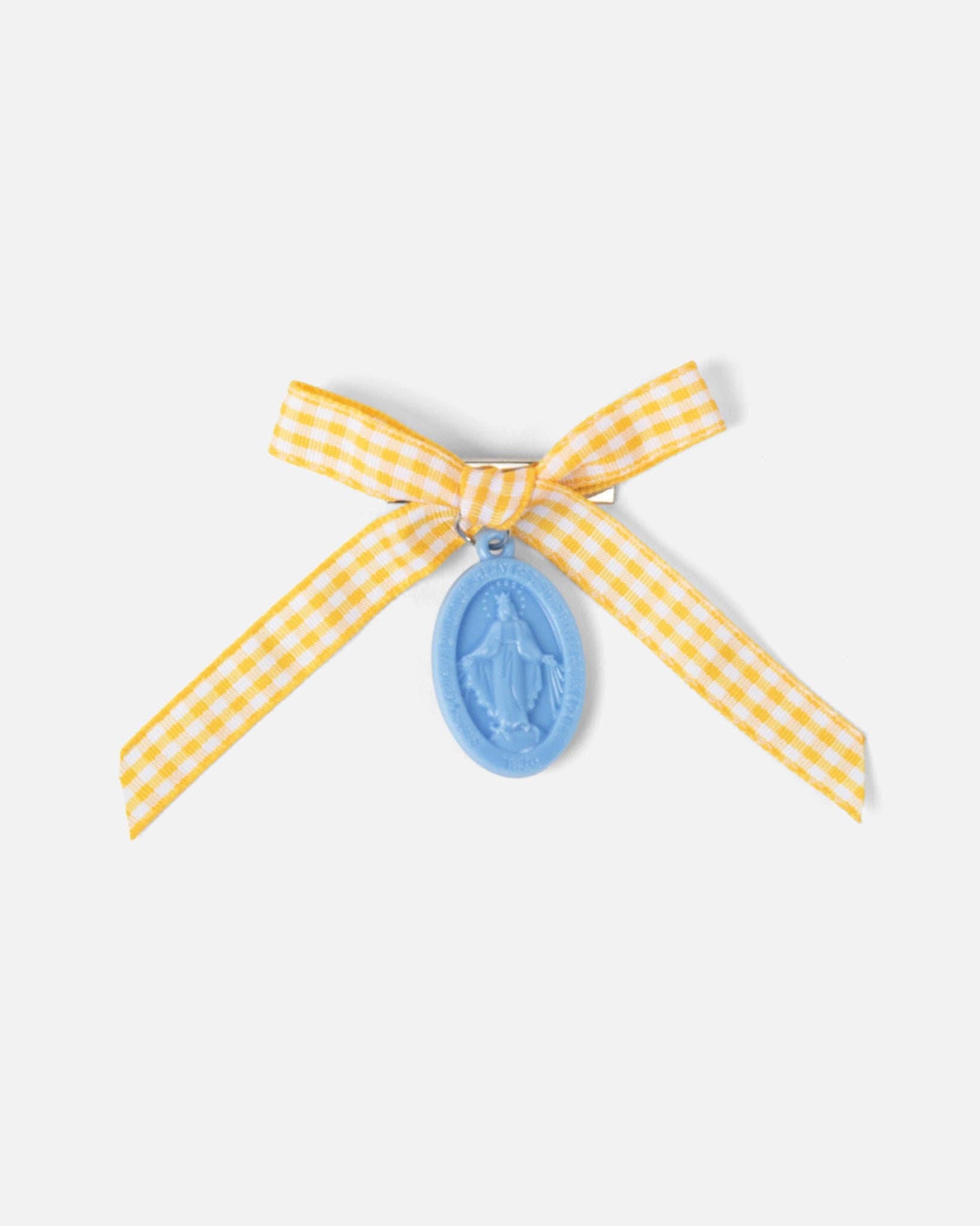 Miraculous Medal Gingham Petite Bow