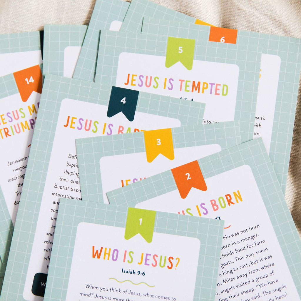 Life of Jesus Kids Verse Card Set