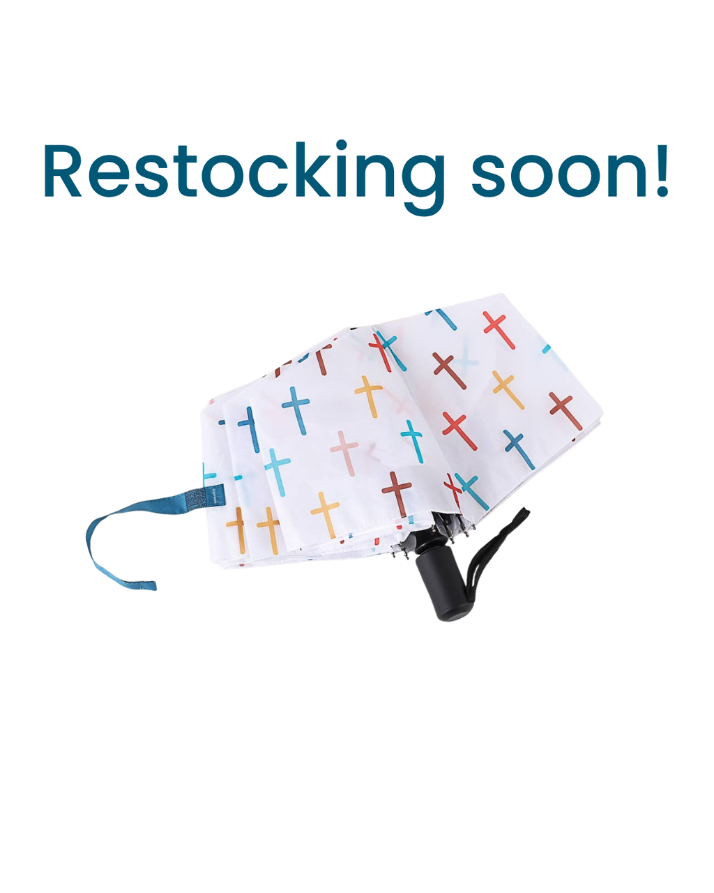 Umbrella Compact Colorful Crosses