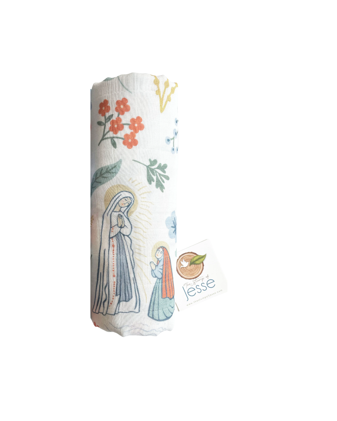 Our Lady of Lourdes Muslin Swaddle